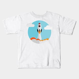 rocket ship launch Kids T-Shirt